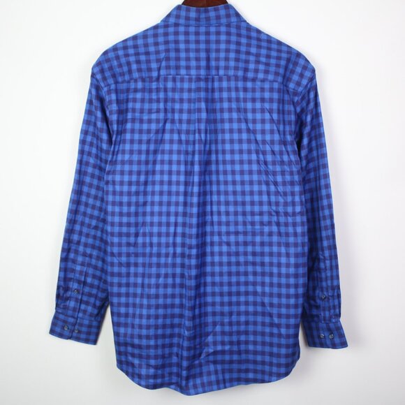 Jos. A. Bank Mens Medium Plaid Traveler's Collection Button Shirt - Picture 3 of 5